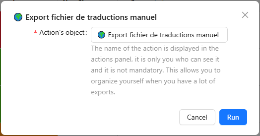 Action object