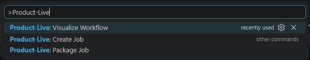 Screenshot of the Command Palette showing the available commands