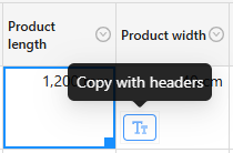 Copy headers
