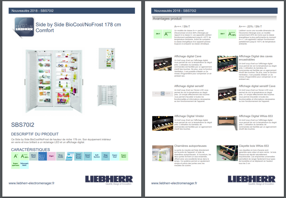 Generate product data sheets