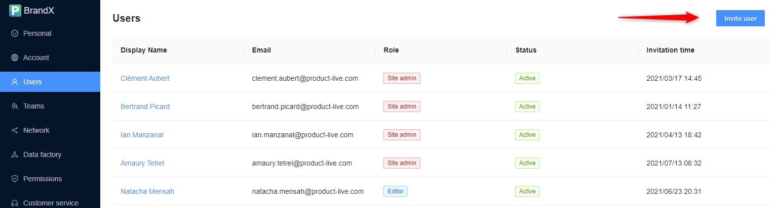 invite users