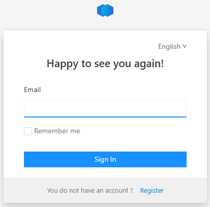 Login step 1