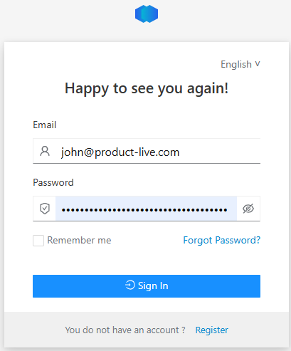 Login step 2
